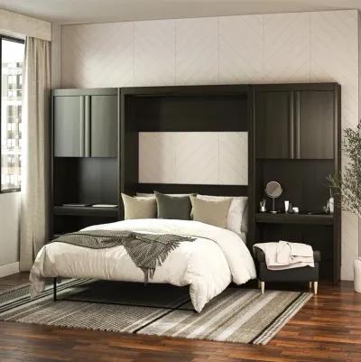 Paramount Murphy Bed with 2 Vanity/Desk Side Cabinets