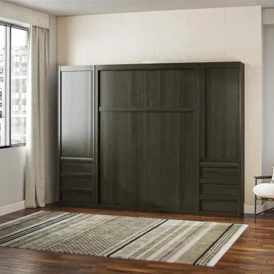 Paramount Murphy Bed with 2 Armoire Side Cabinets