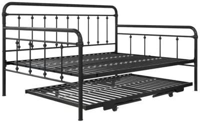 Locky Metal Daybed with Pop Up Trundle Bed