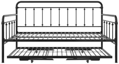 Locky Metal Daybed with Pop Up Trundle Bed