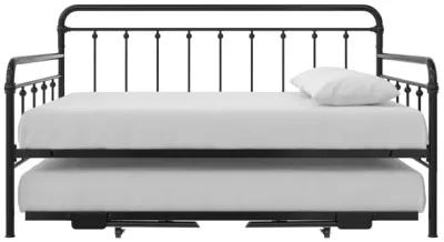 Locky Metal Daybed with Pop Up Trundle Bed