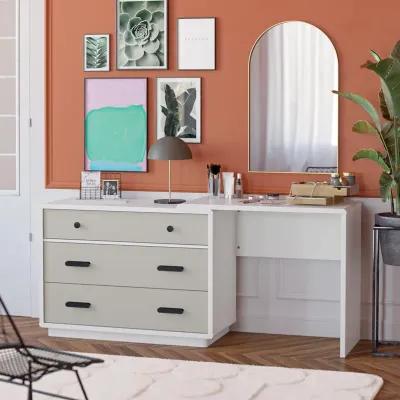 Valencia 3 Drawer Dresser and Desk Combo