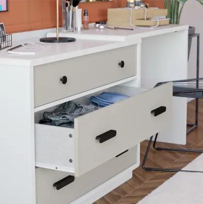 Valencia 3 Drawer Dresser and Desk Combo