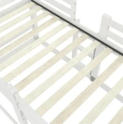 Birley Low Wood Bunk Bed with Integrated Ladder