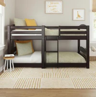 Birley Low Wood Bunk Bed with Integrated Ladder