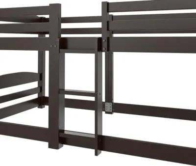 Birley Low Wood Bunk Bed with Integrated Ladder