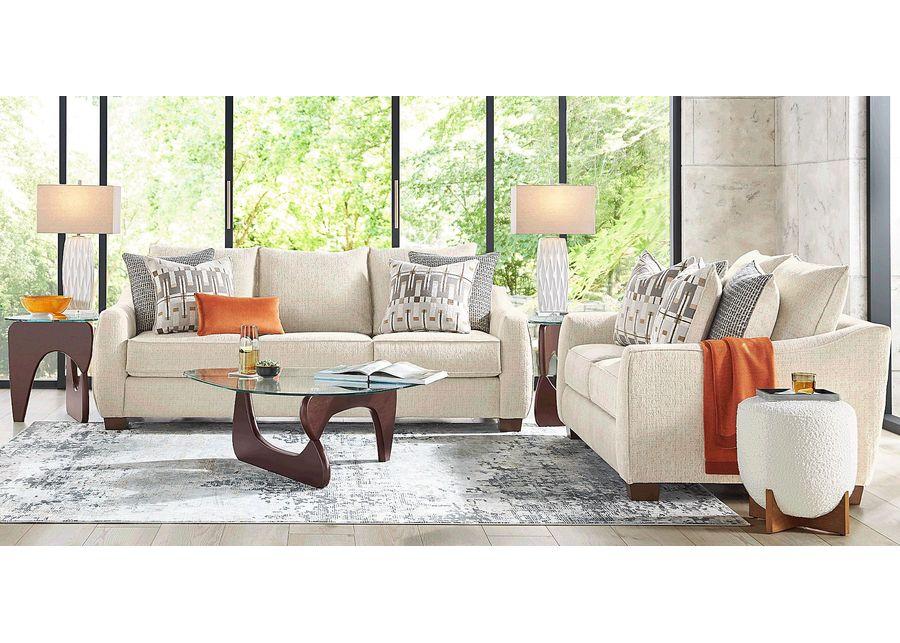 Fallon Ivory 7 Pc Living Room Set