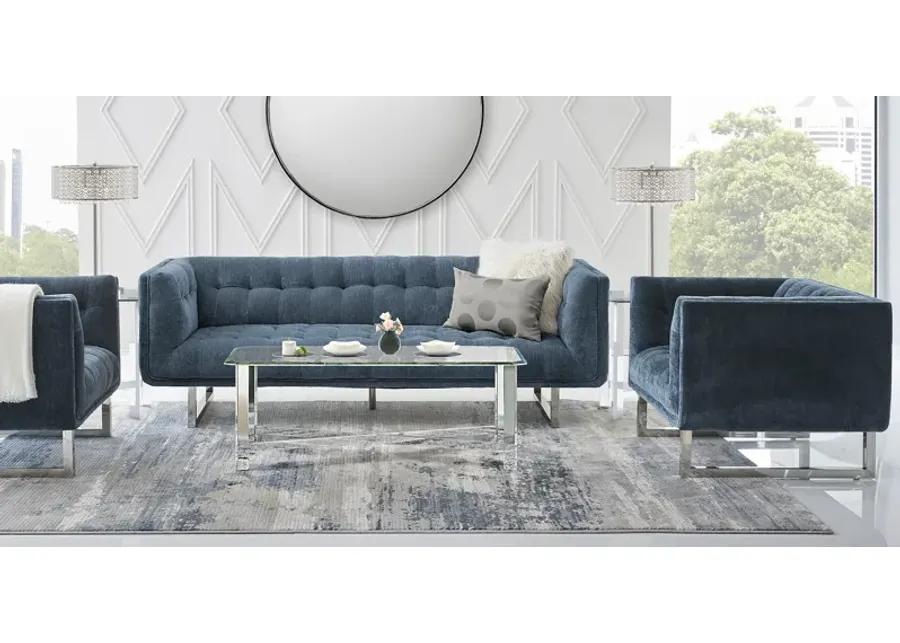 High Rise Blue 8 Pc Living Room