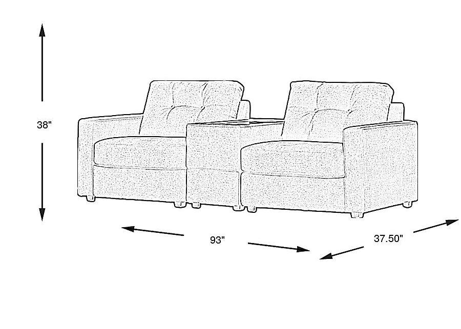 ModularOne Merlot 3 Pc Sectional