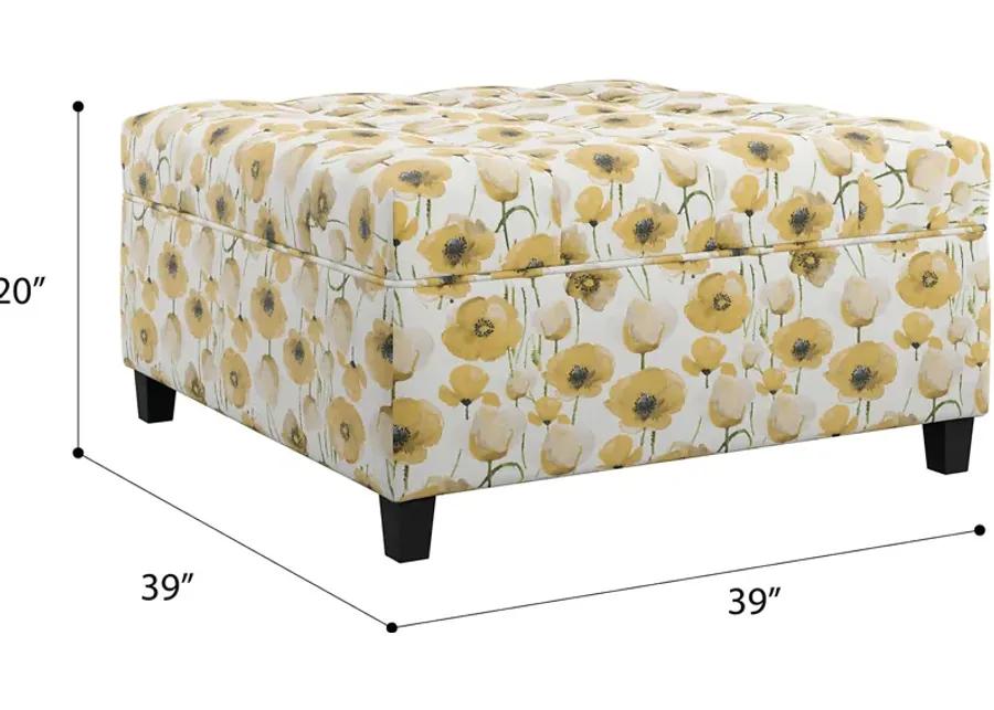 Colwood Yellow Storage Ottoman