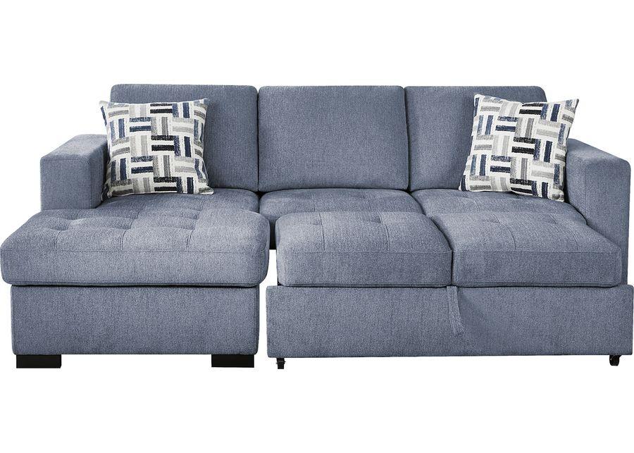 Geneva Blue 2 Pc Sleeper Sectional