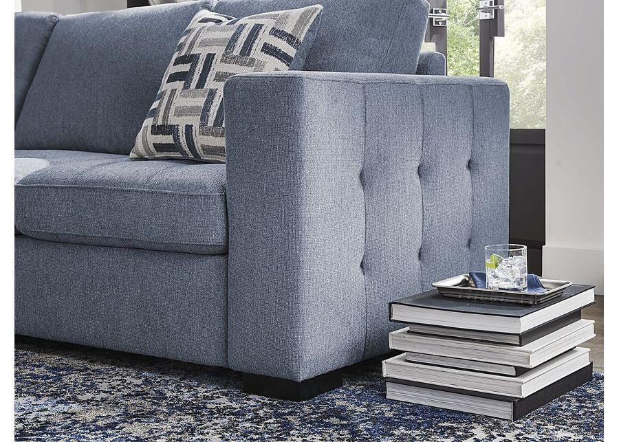 Geneva Blue 2 Pc Sleeper Sectional