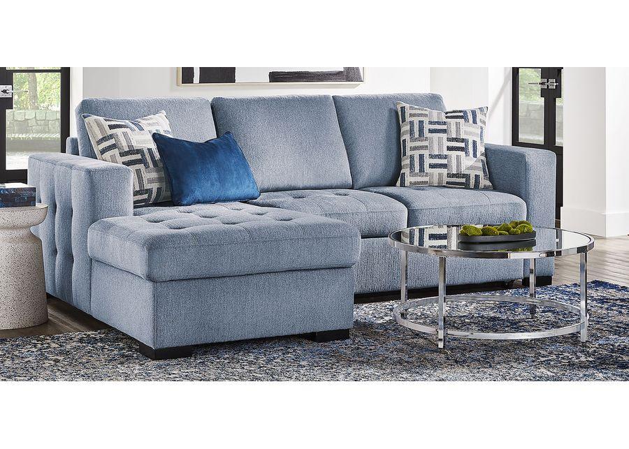 Geneva Blue 2 Pc Sleeper Sectional