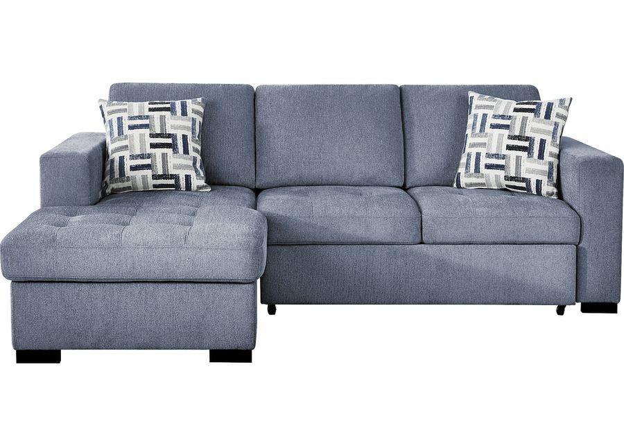 Geneva Blue 2 Pc Sleeper Sectional