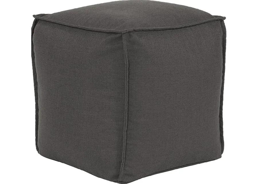 Olney Gray Pouf