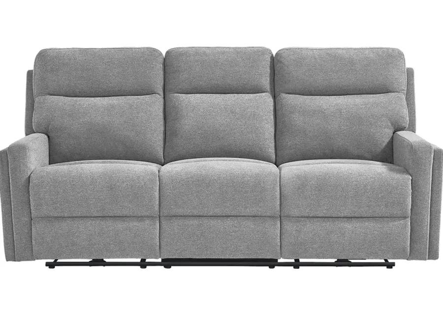 Davis Bay Gray 5 Pc Living Room with Dual Power Reclining Sofa