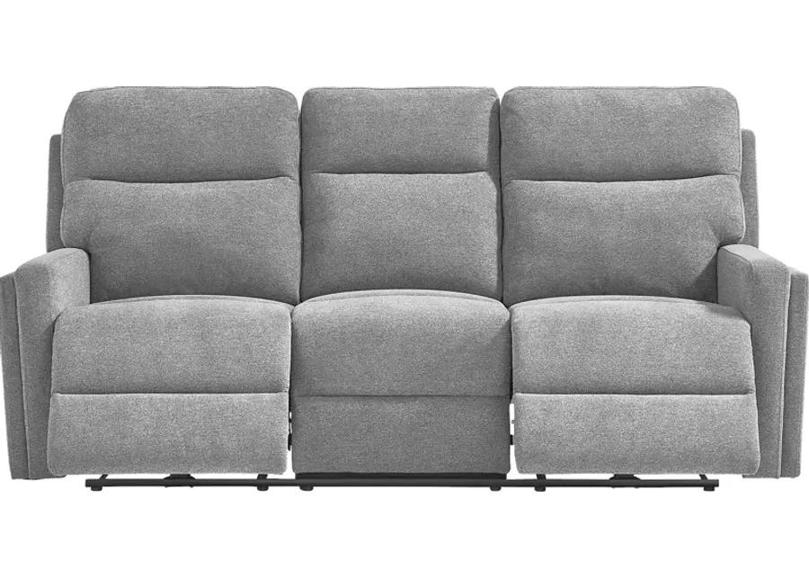 Davis Bay Gray 5 Pc Living Room with Dual Power Reclining Sofa