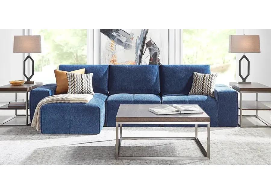 Laney Blue 6 Pc Sectional Living Room