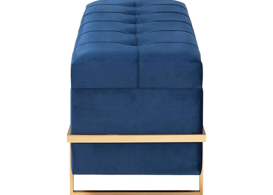 Amaral Blue Accent Ottoman