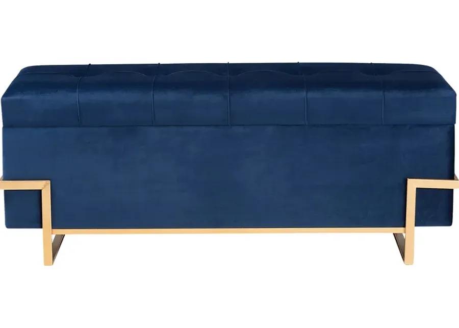 Amaral Blue Accent Ottoman