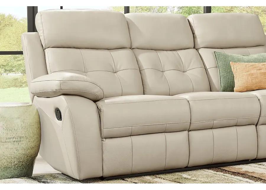 Antonin Beige Leather 8 Pc Reclining Living Room