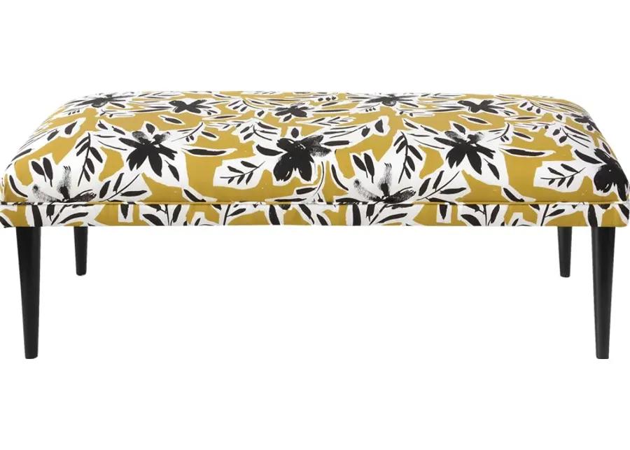 Riona Yellow Accent Bench