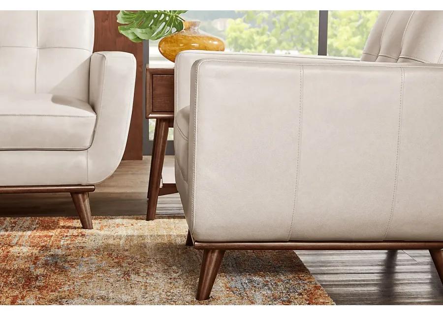 Greyson Ivory Leather 2 Pc Living Room