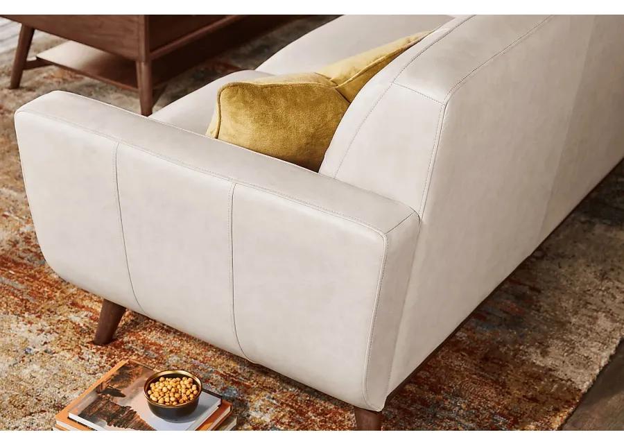 Greyson Ivory Leather 2 Pc Living Room