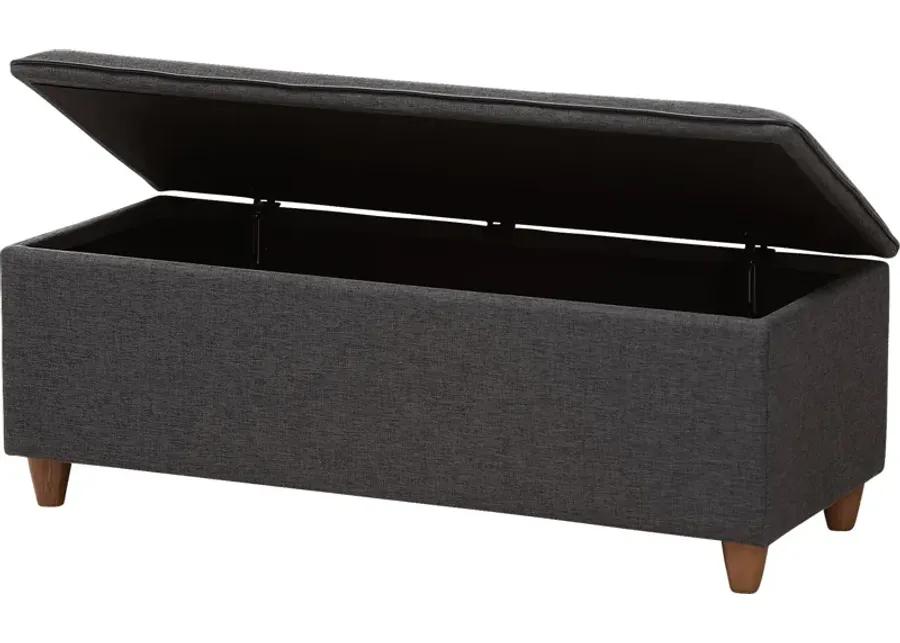 Gioni Dark Gray Storage Ottoman