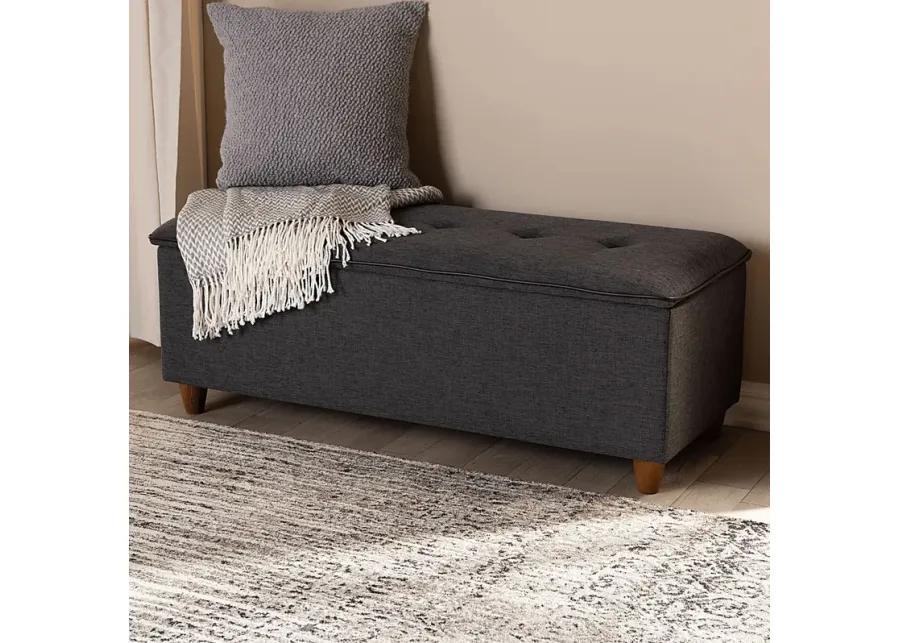 Gioni Dark Gray Storage Ottoman