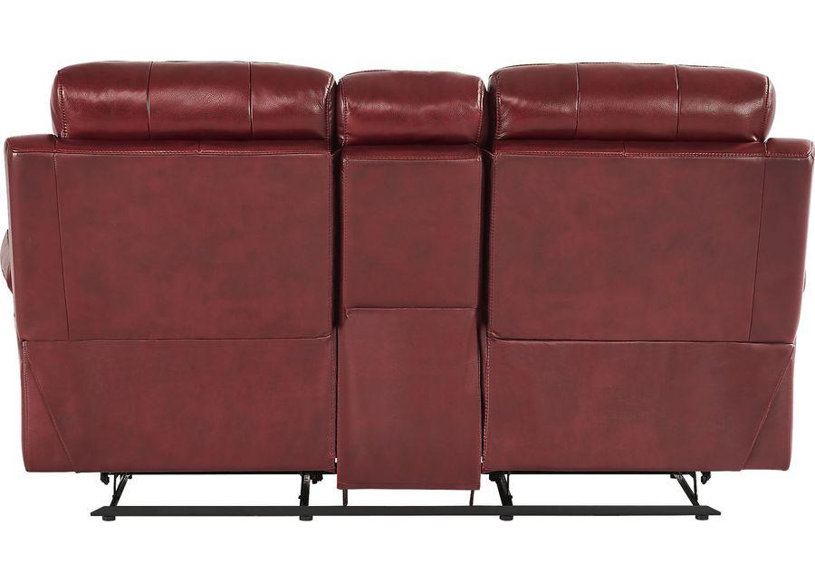 Antonin Red Leather 7 Pc Reclining Living Room