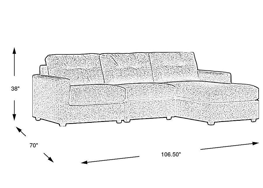 ModularOne Navy 3 Pc Sectional