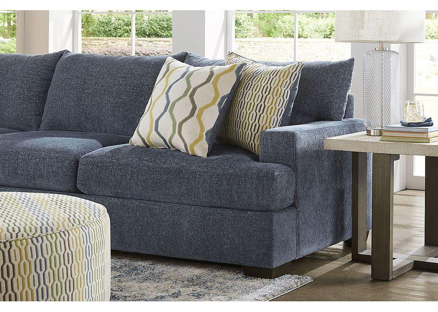 Briar Street Blue Chenille 6 Pc Sectional Living Room