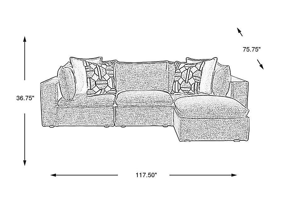 Langford Park Beige 4 Pc Sectional