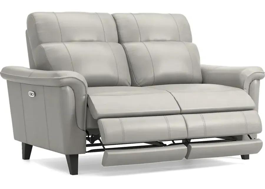 Avezzano Stone Leather 8 Pc Dual Power Reclining Living Room