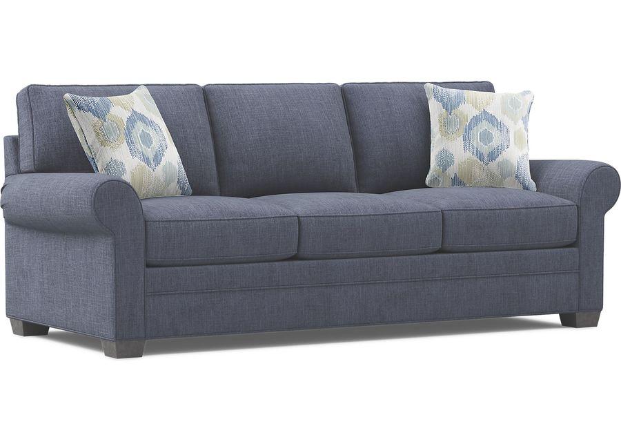 Bellingham Sapphire Textured Chenille 7 Pc Living Room with Sleeper Sofa