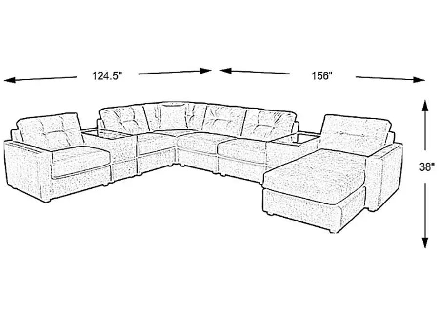 ModularOne Beige 8 Pc Sectional