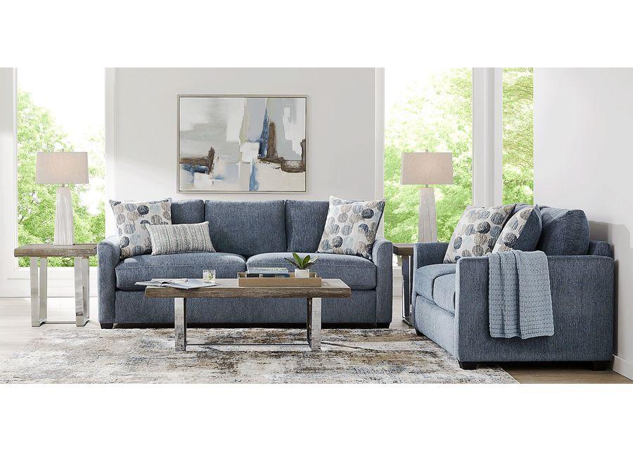 Caprice Navy 7 Pc Living Room