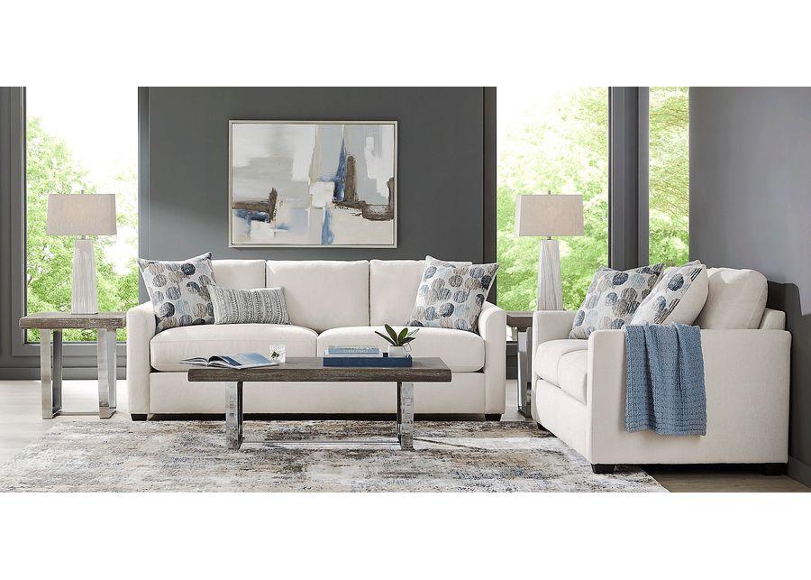 Caprice Ivory 7 Pc Living Room with Sleeper Sofa