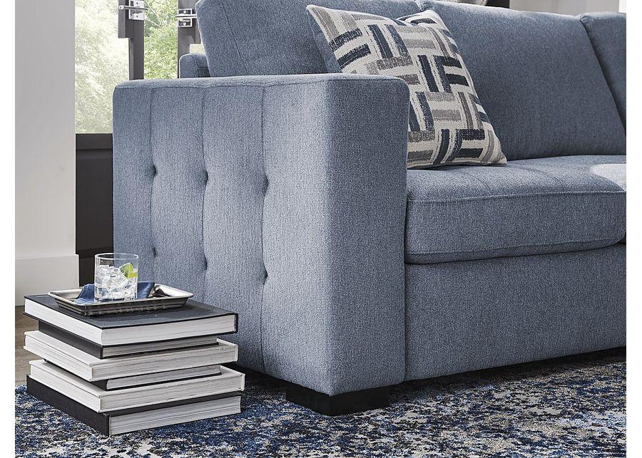 Geneva Blue 3 Pc Sleeper Sectional