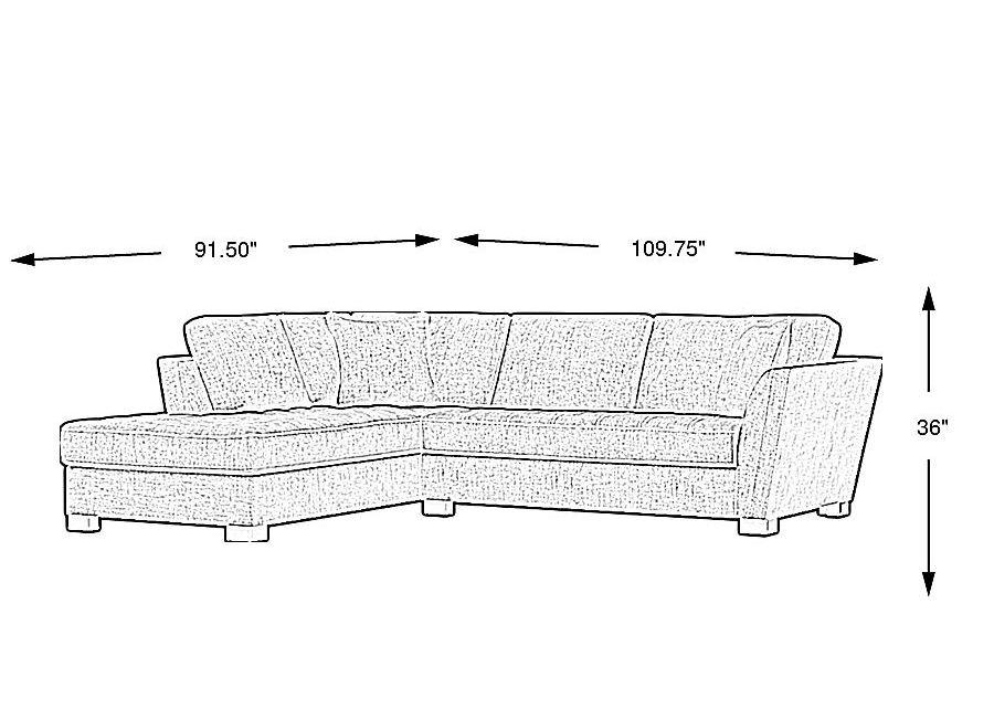 Calvin Heights Avocado Chenille 2 Pc Sectional