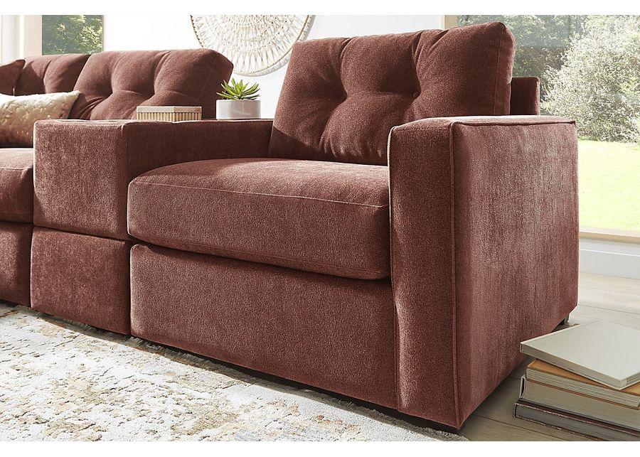 ModularOne Merlot 8 Pc Sectional with Media Consoles