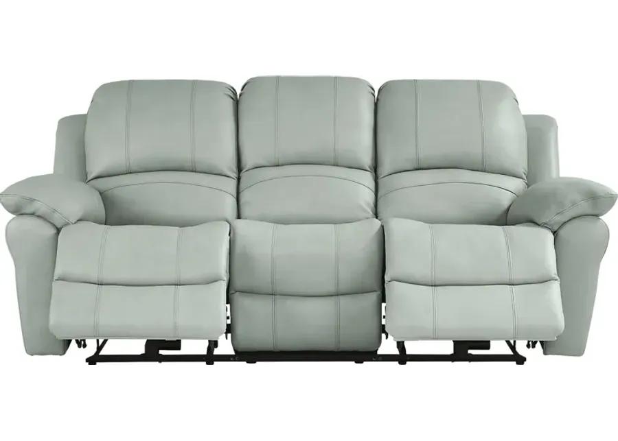 Vercelli Way Aqua Leather 3 Pc Power Reclining Living Room