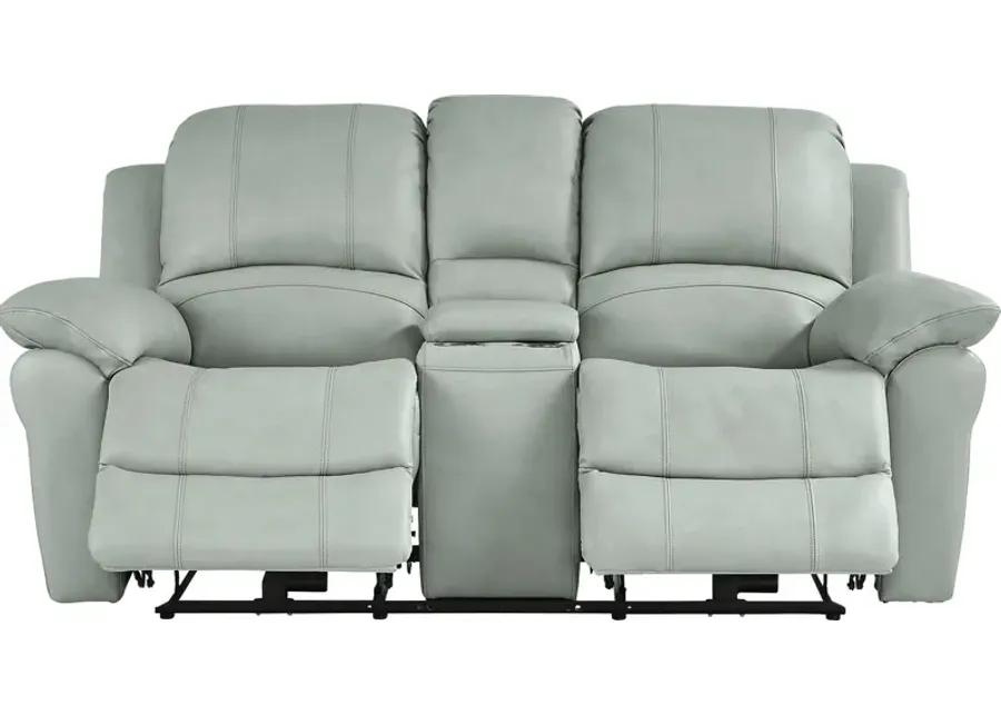 Vercelli Way Aqua Leather 3 Pc Power Reclining Living Room