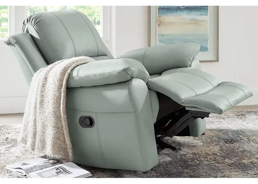 Vercelli Way Aqua Leather 3 Pc Power Reclining Living Room