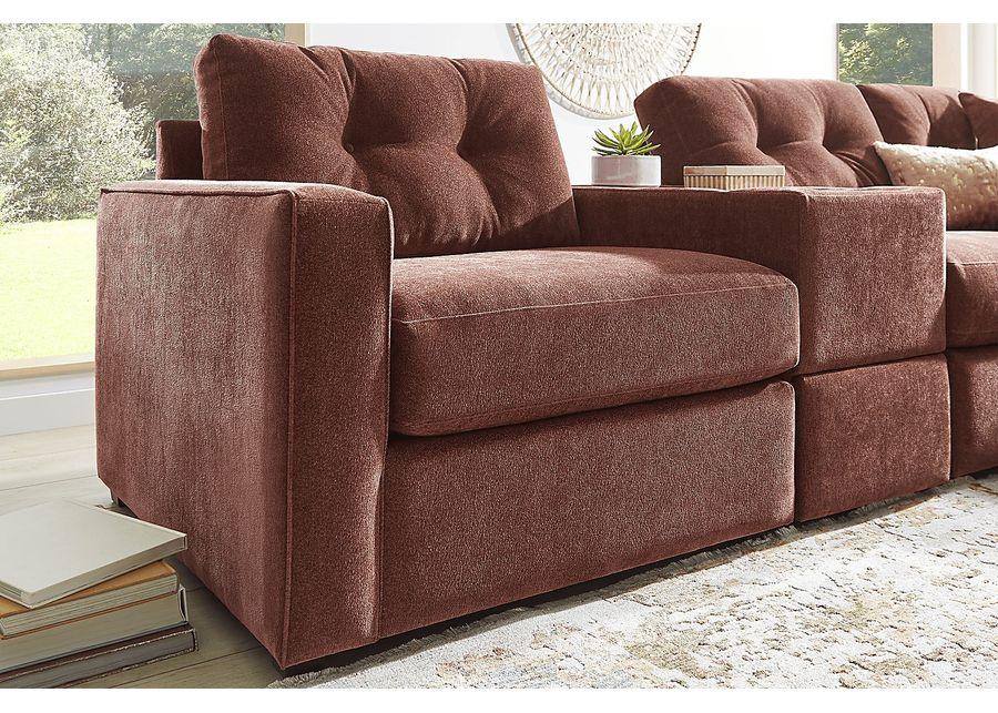 ModularOne Merlot 8 Pc Sectional with Media Consoles