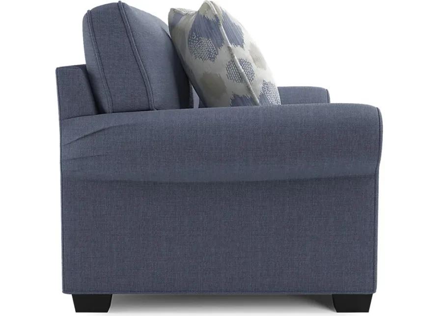 Bellingham Sapphire Textured Chenille Gel Foam Sleeper Loveseat