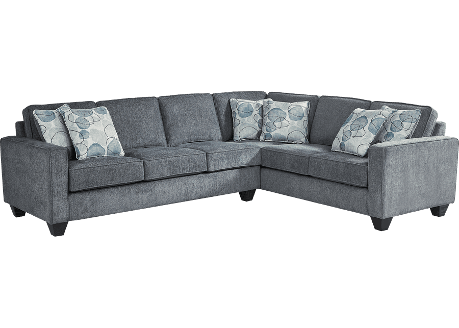 Alanis Bay Blue 2 Pc Sleeper Sectional