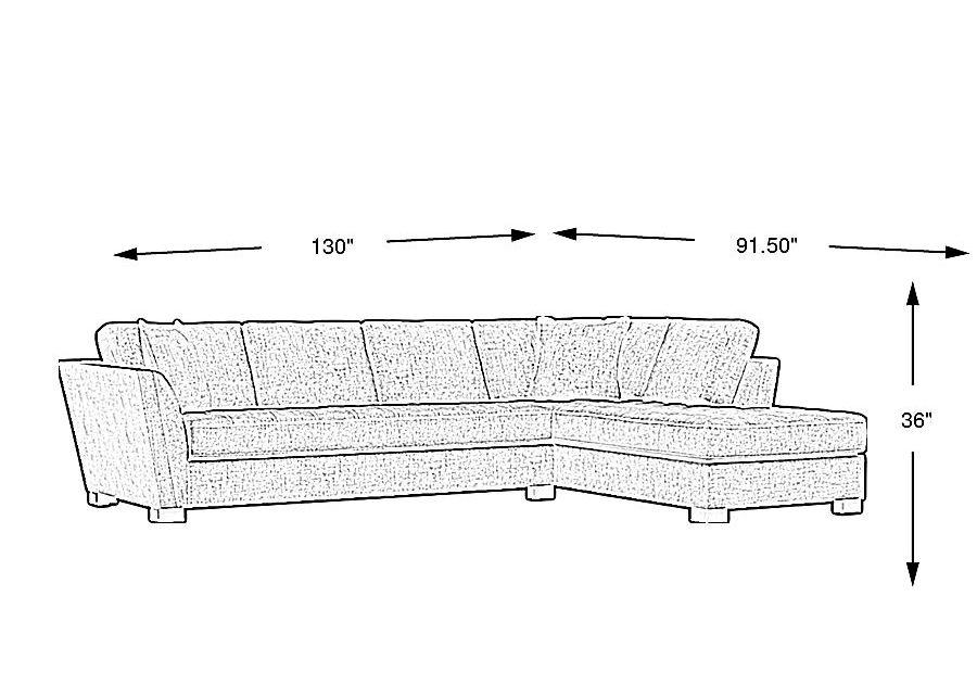 Calvin Heights Avocado Chenille 2 Pc XL Sectional