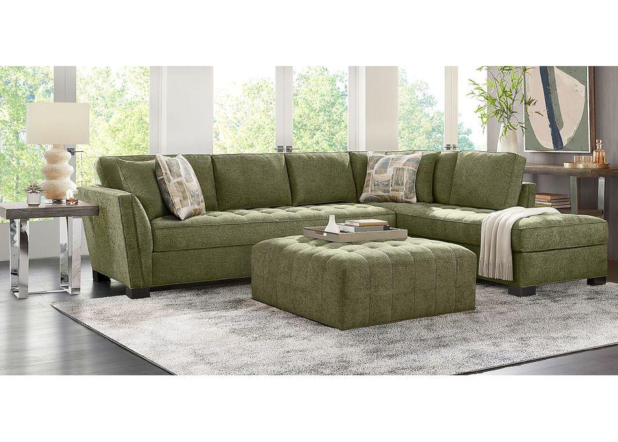 Calvin Heights Avocado Chenille 2 Pc XL Sectional